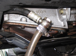 Hose on banjo bolt