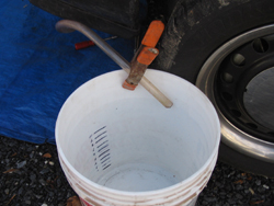 Hose in bucket